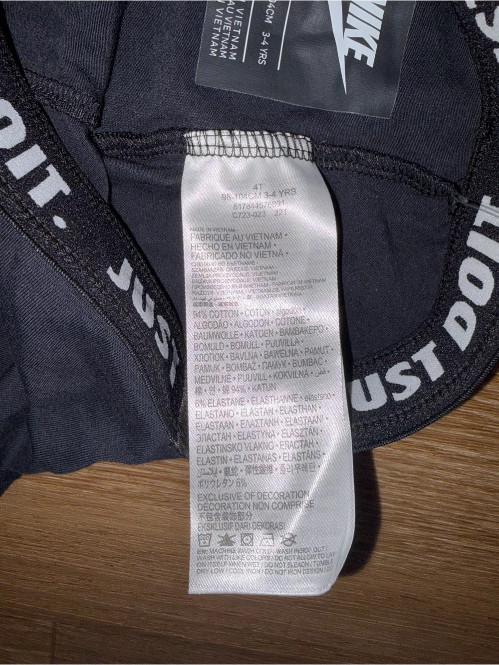 Nike Dri-FIT Leggings Girls 4T black Athletic Pants Toddler NWT